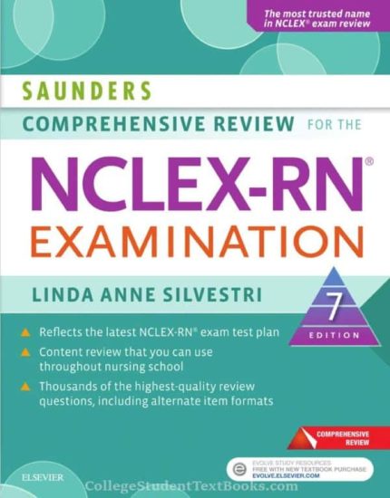 Saunders Comprehensive Review for the NCLEX-RN Examination 7th Edition – eBook PDF